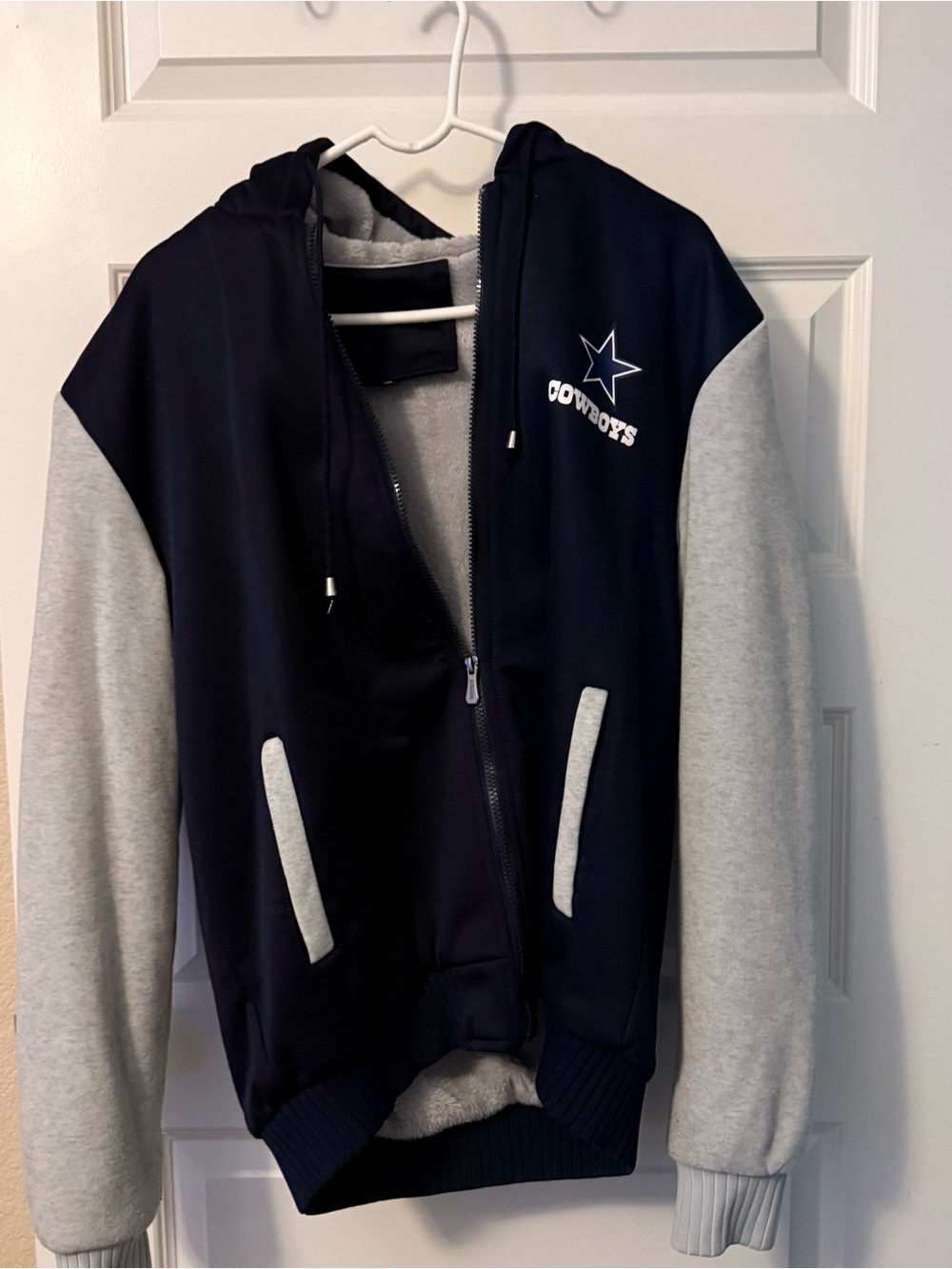 Kids Navy and Gray Hooded Jacket with Team Logo